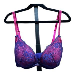 Victoria’s Secret Sexy Little Things Purple & Pink Lace Push Up Bra NWOT